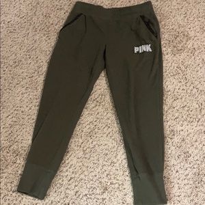 Pink green Capri sweatpants